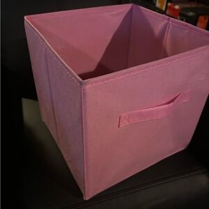 Pink foldable storage bins. I have 5 of these for sale, each of them $5